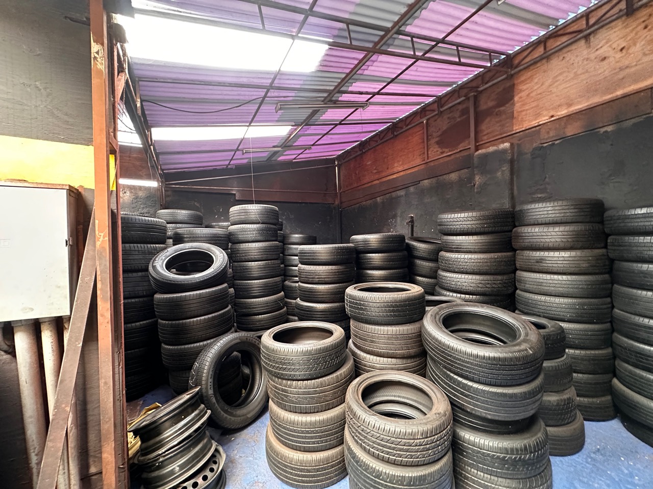 Covered tire stock